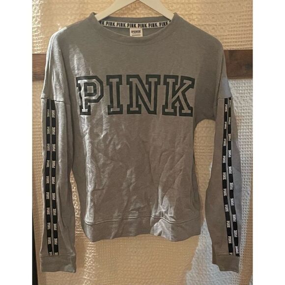 Women's Grey Victoria Secret PINK crew neck Size XS - Picture 1 of 2